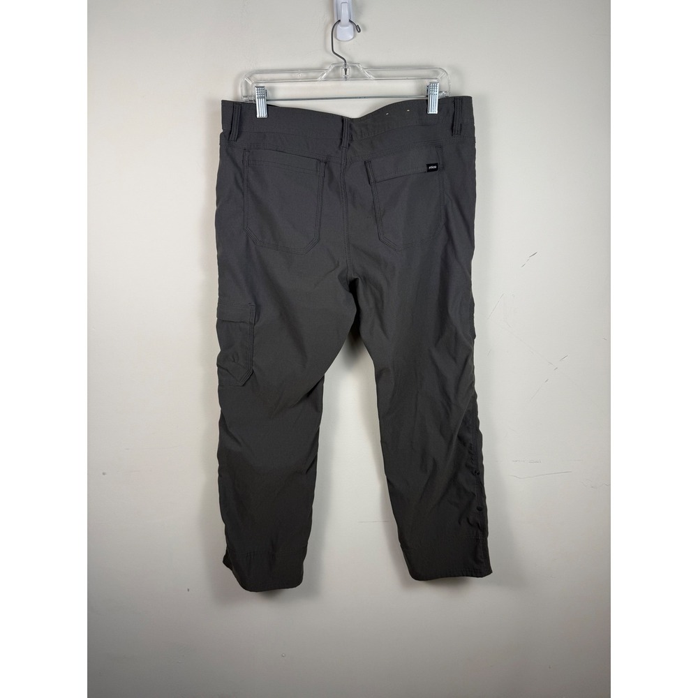 Prana Zion Relaxed Fit Cargo Pants Mens 34x30 Gray Hiking Outdoor Belted Trouser - Picture 2 of 5